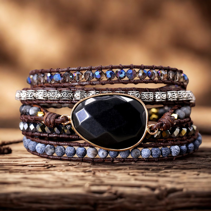 Onyx Wrap Bracelet – Protection & Confidence