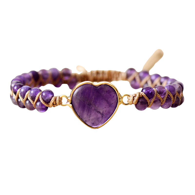 Amethyst Heart Bracelet – Peace & Intuition