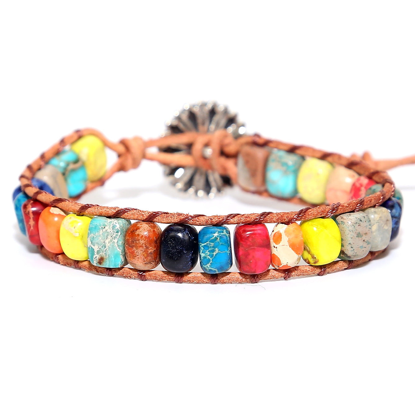 Mixed Jasper Single Row Bracelet – Stability & Unity