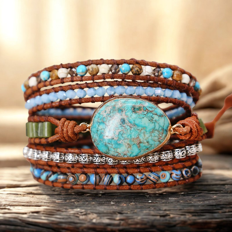 Ocean Jasper Wrap Bracelet – Joy & Flow