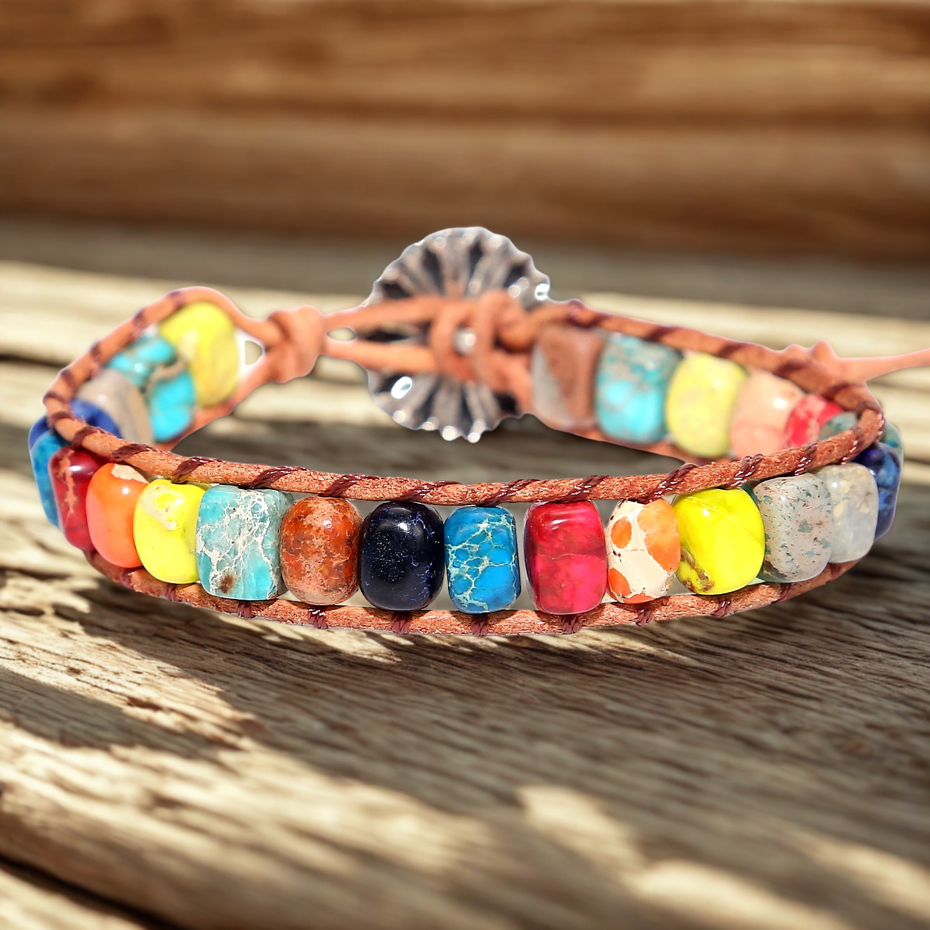 Mixed Jasper Single Row Bracelet – Stability & Unity