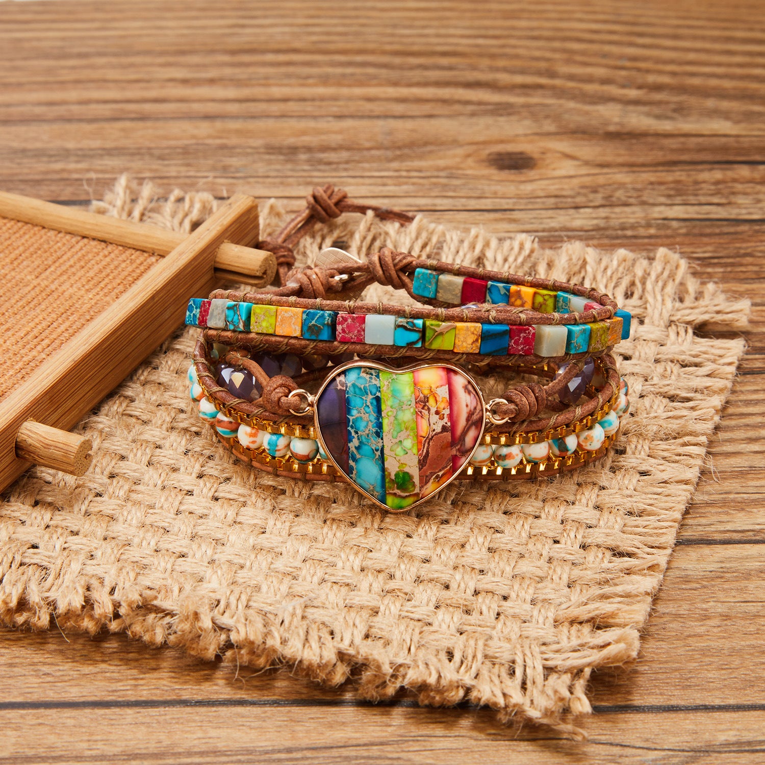 Jasper Heart Chakra Wrap Bracelet – Alignment & Healing