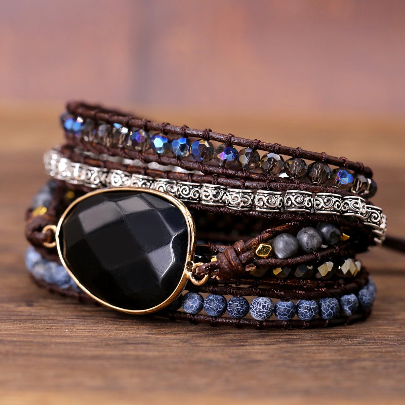 Onyx Wrap Bracelet – Protection & Confidence