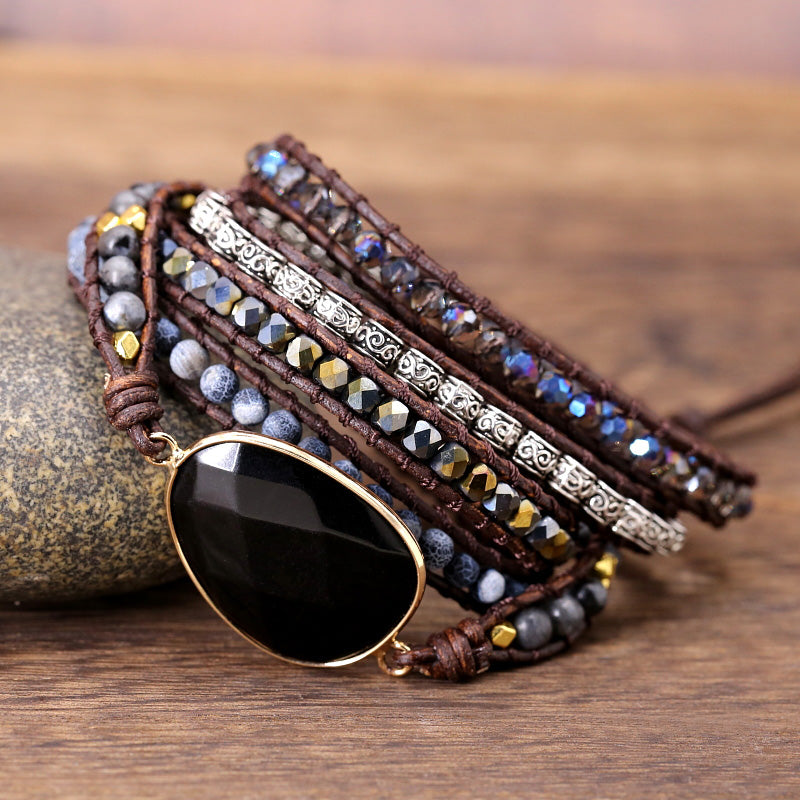 Onyx Wrap Bracelet – Protection & Confidence