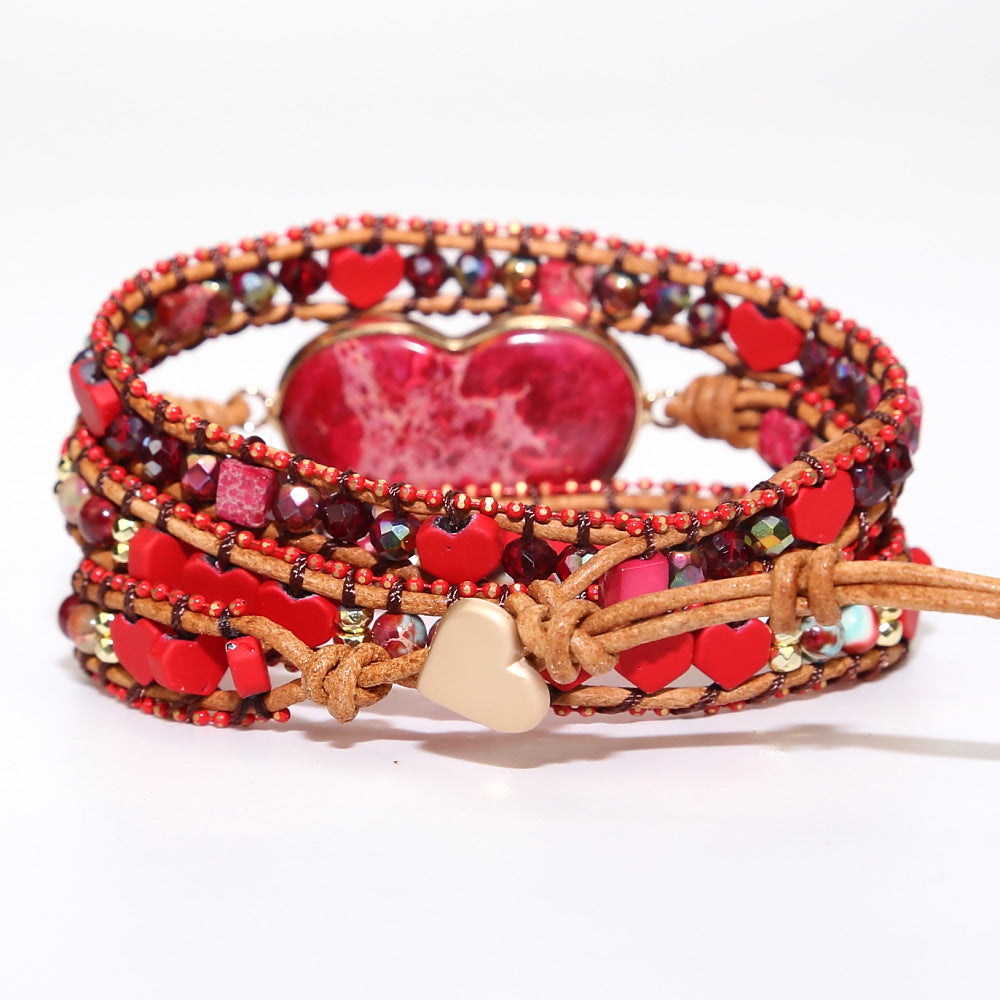 Regalite Jasper Heart Wrap Bracelet – Serenity & Strength