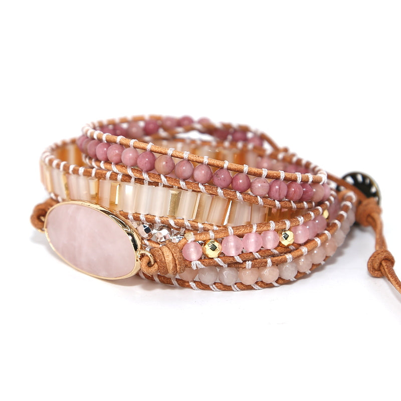 Rose Quartz Wrap Bracelet – Love & Self-Care