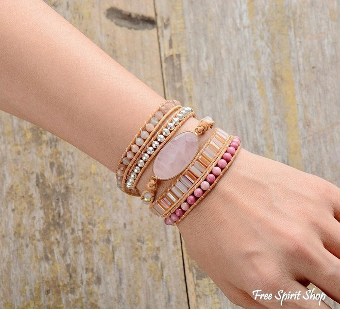 Rose Quartz Wrap Bracelet – Love & Self-Care