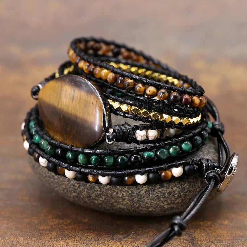 Tiger Eye Wrap Bracelet – Courage & Focus