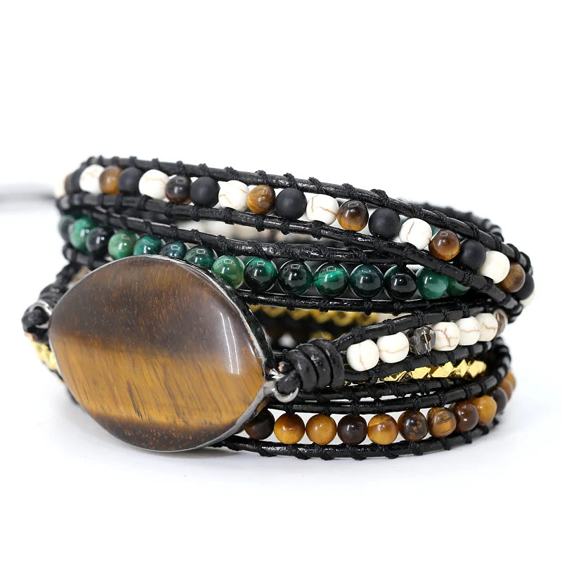 Tiger Eye Wrap Bracelet – Courage & Focus