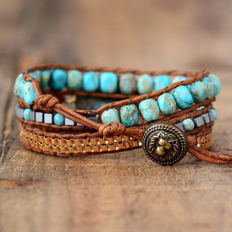 Turquoise Wrap Bracelet – Communication & Calmness