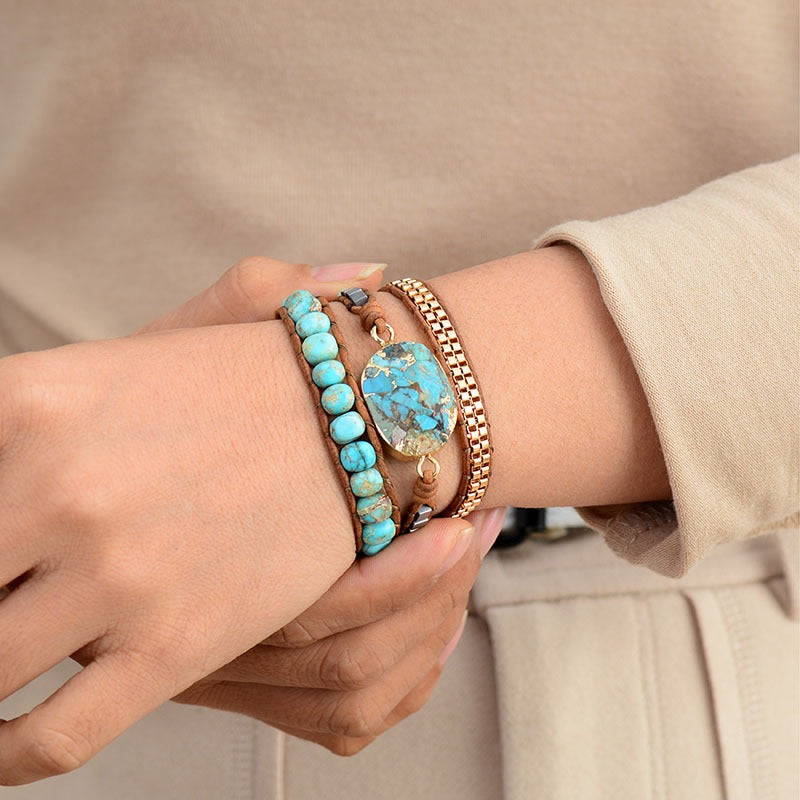 Turquoise Wrap Bracelet – Communication & Calmness