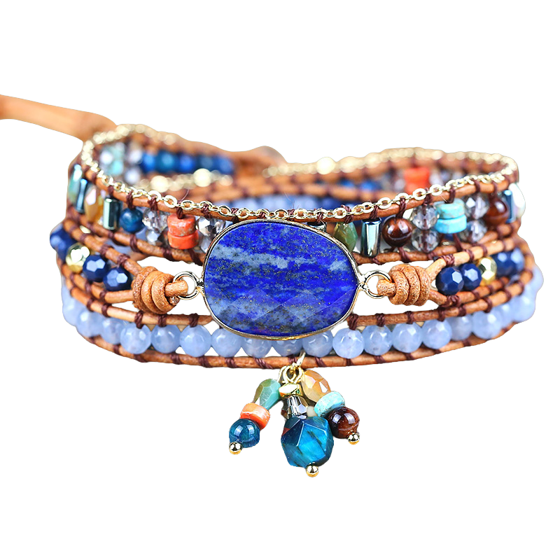 Lapis Lazuli 3-Layer Wrap Bracelet – Wisdom & Truth