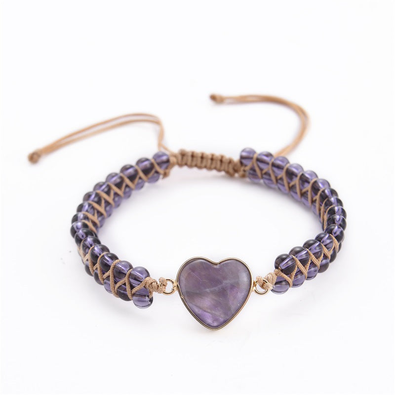Amethyst Heart Bracelet – Peace & Intuition