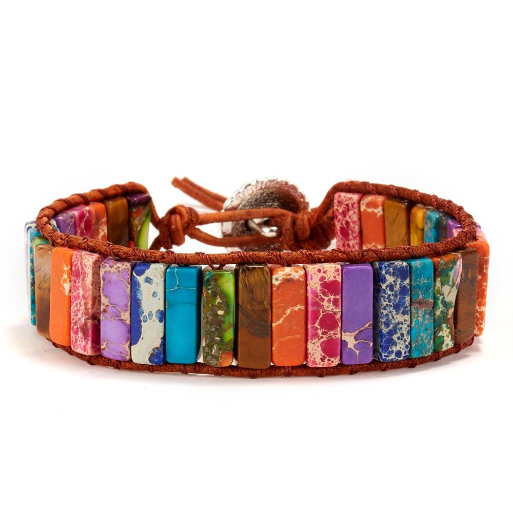 Jasper Cube Chakra Bracelet – Energy & Stability