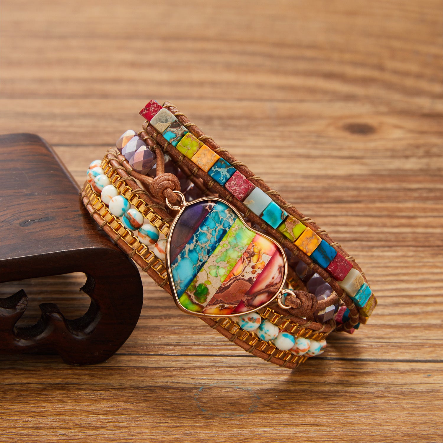 Jasper Heart Chakra Wrap Bracelet – Alignment & Healing