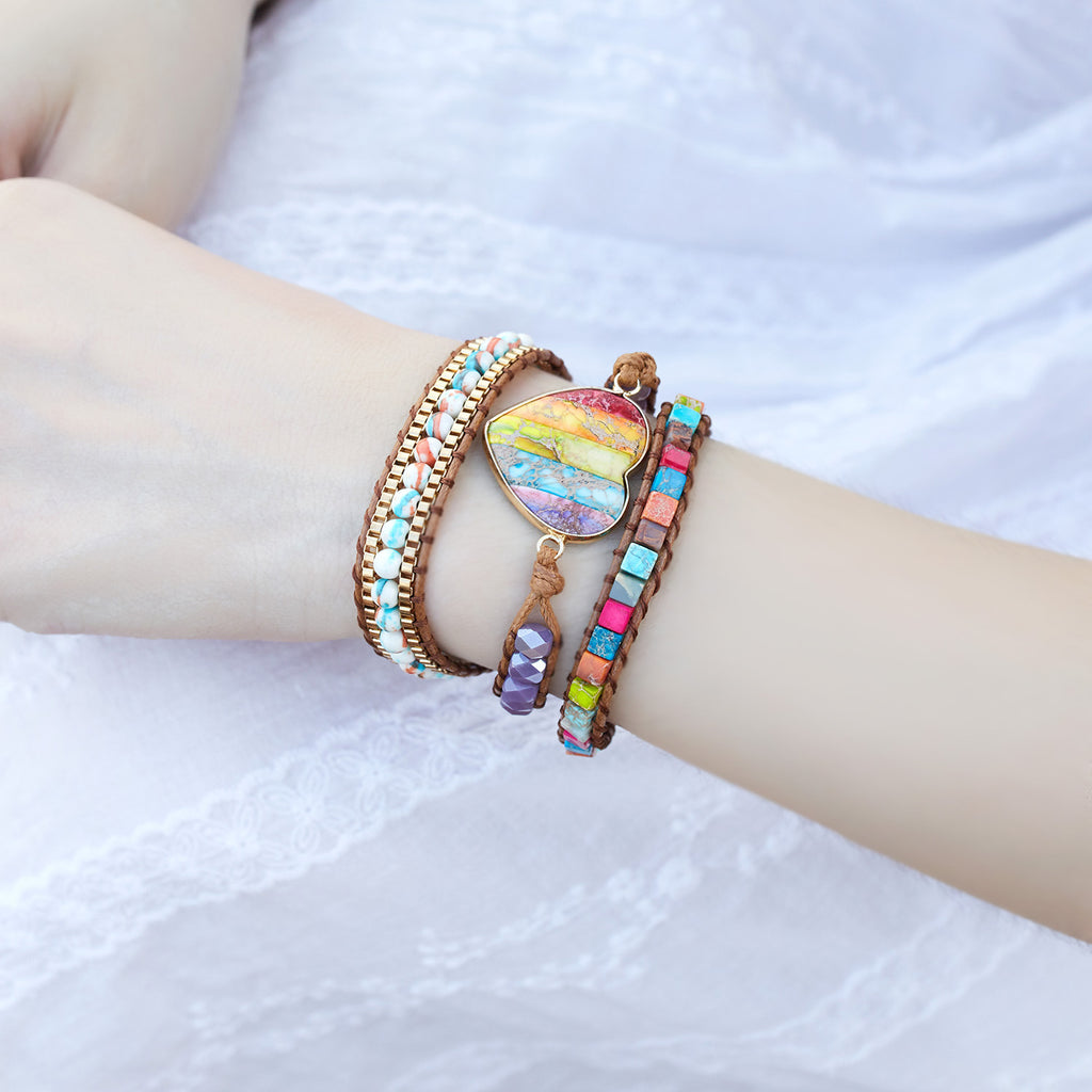 Jasper Heart Chakra Wrap Bracelet – Alignment & Healing
