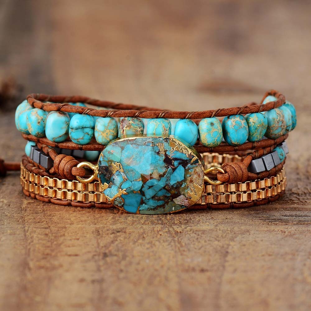 Turquoise Wrap Bracelet – Communication & Calmness